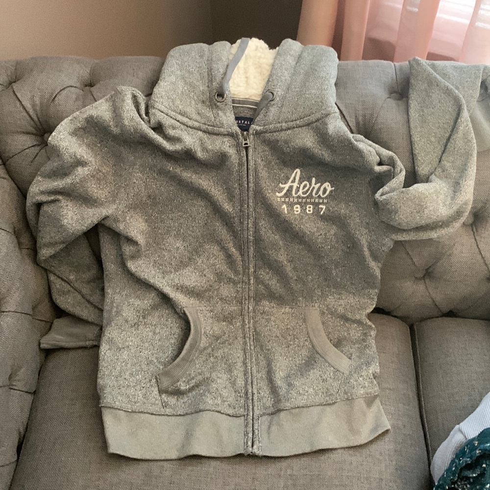 Aeropostale hooded gray Sweatshirt